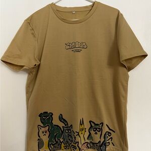 Brown Cat Graphic T-Shirt